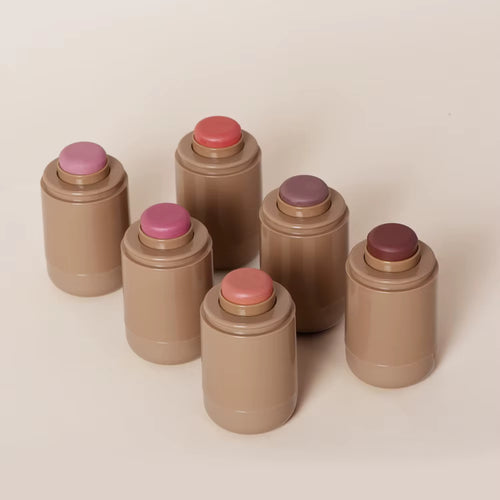 3-In-1 Blush Stick Lasting Brightens Facial Cheek Stick Moisturizing Flash Lip Gloss Makeup Lip Gloss Face Rouge